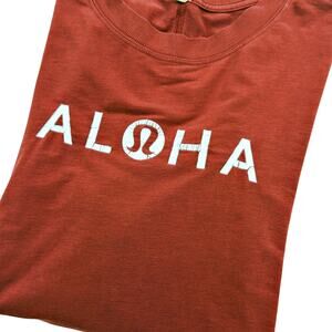 Rare Lululemon Women's MEDIUM Aloha All Yours Tee Tshirt Hawaii Exclusive *READ*